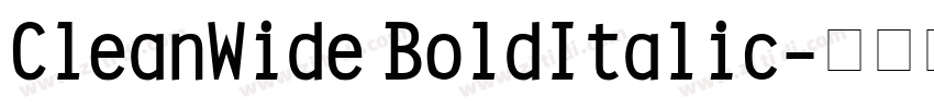 CleanWide BoldItalic字体转换